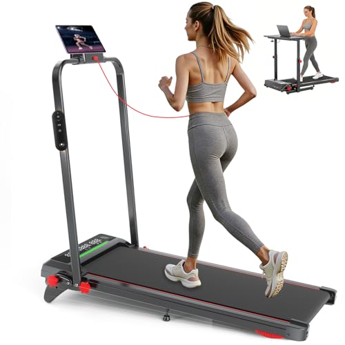 Image of Walking Pad Treadmill with Incline 8% & Decline -1.5% 4 Level, Under Desk Treadmill for Home, 2.5HP Quiet BLDC EvoDrive Portable Walking Pad with Remote Control, Led Display