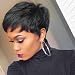 Short Black Pixie Cut Hair Natural Synthetic Wigs For Black Women Heat Resistant Black Wig Women's Fashion Wig