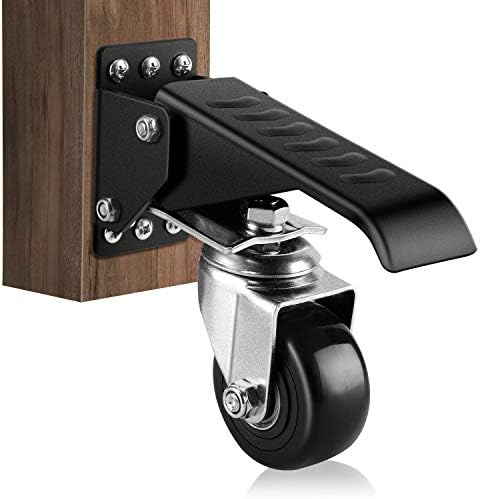 DOZAWA Workbench Caster kit 900 LBS Capacity Heavy Duty Retractable Workbench Casters All Steel Construction Urethane Wheels [Upgraded]