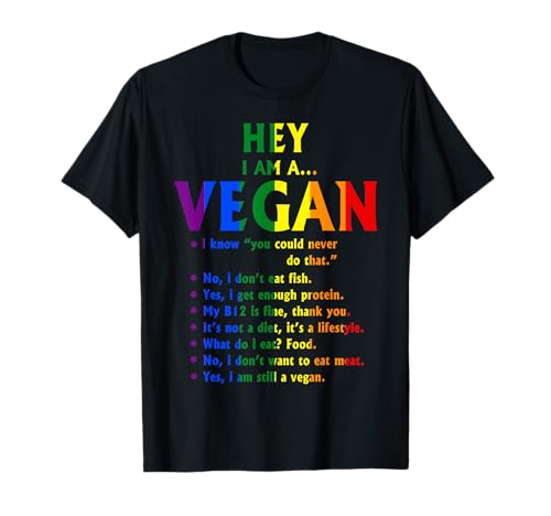 Vegano Gay Pride LGBTQ Hey soy vegano Camiseta
