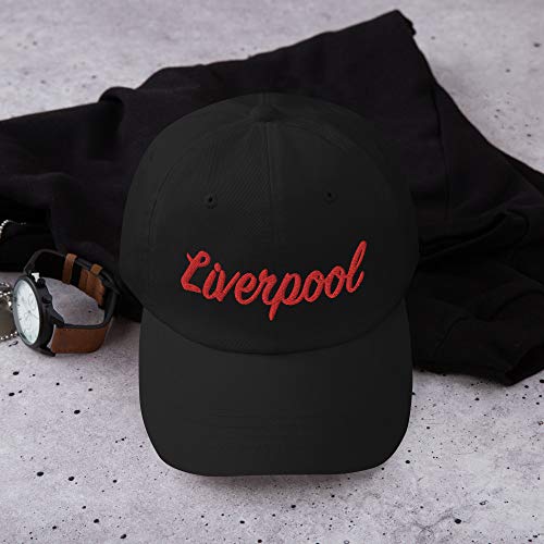 Liverpool Script Soccer Dad Hat Black miniatura 4