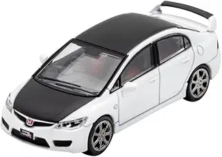 DIECASTTEAM 1/64 Honda Civic Type-R FD2 ホワイト/ブラックボンネット&ルーフ 完成品