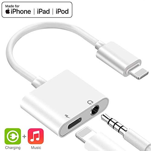 for iPhone Adapter 3.5 mm Jack Headphone and Splitter Charger Adapter for iPhone