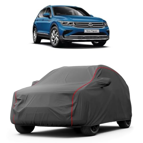 Image of Heavy-Duty Car Cover for Compatible with Volkswagen Tiguan (2009 to 2025 All Models) Deluxe Car Protection Cover - Waterproof & UV-Resistant All-Season Exterior Protection