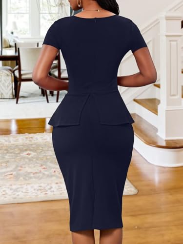 Chic Summer Suit: Effortless Elegance in Navy Blue - Image 4