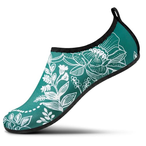 Image of SEEKWAY Water Shoes Women Men Adult Quick-Dry Aqua Socks Barefoot Non Slip for Beach Swim River Pool Lake surf Black SK002(U)