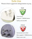 Universal World to Canada/American Outlet Plug Adapter-Type B 3 Pack, 3 Prong to 3 Prong Travel Plug Adapter, International Tourists from European/EU/China/Australia/UK to US Plug Adapter