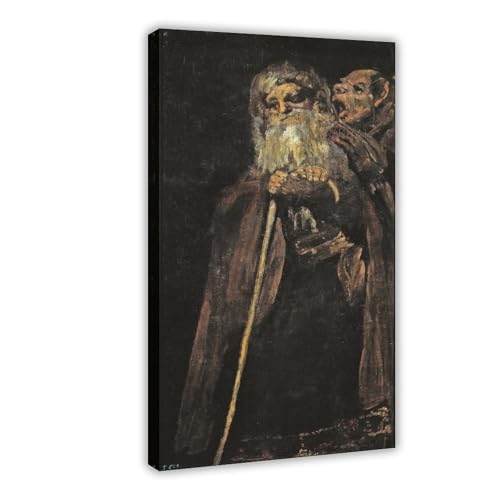 Impression toile Francisco Goya deux vieux hommes pour habiller un bureau