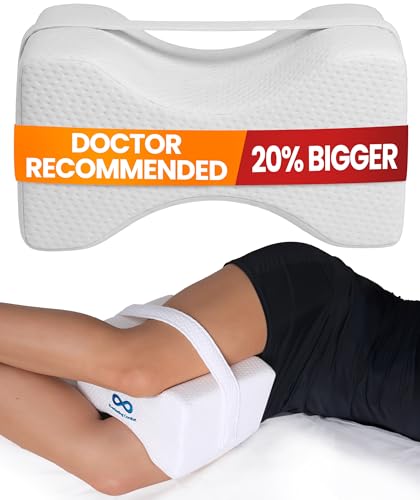 Everlasting Comfort Memory Foam Knee Pillow for Side Sleepers – Sciatica Pain Relief Pillow,...