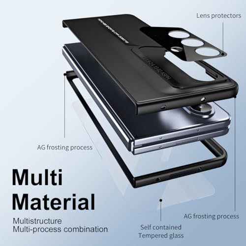 Coque Samsung Galaxy Z Fold 7 rigide noire protégeant la charnière et l'écran - 6