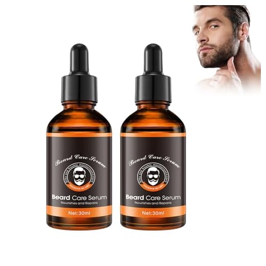 2 Stück Beard Serum, Bartvolumen-Serum Für Männer Pflegendes Bartöl Für Mehr Geschmeidigkeit Vollerer Und Dichterer Bart, Bartwachstum Öl Für Männer Förderung Haarewächter Nachwachsen