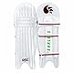 DSC Intense Attitude Cricket Batting Legguard | Color: White Purple | Size: Youth Right | for Mens | Material: Leather | Extra Wide high Density Foam Side Wings | PVC Instep