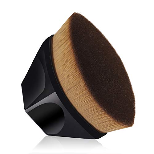 Brochas de Maquillaje Foundation Cepillo de Base Facial Kabuki Tapa Plana, Profesional Pincel Facial para Pulir, Puntear, Corrector Liquido Fluidas
