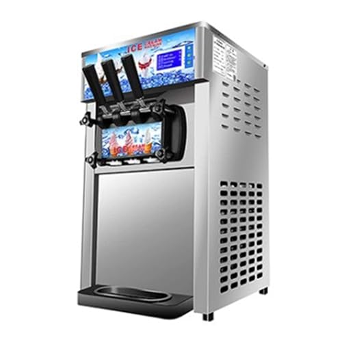 ZMIN 1200W Desktop Commercial Soft Serve Ice Cream Machine Soft Ice Cream Maker Three Color Ice Cream Making Machine,003