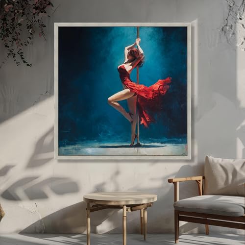 Décoration intérieure pole dance toile encadrée 80x80cm