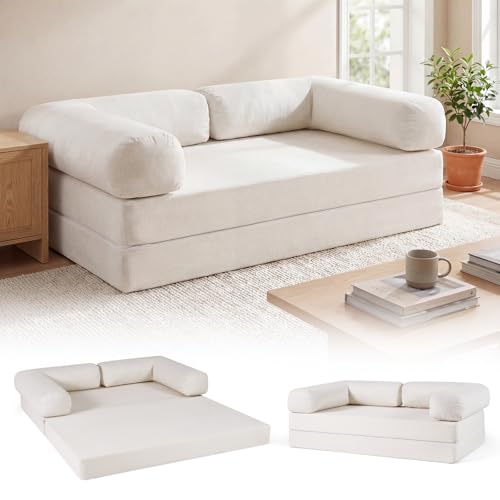 Giantex Folding Sofa Bed, 4-in-1 Convertible Futon Couch with Comfy