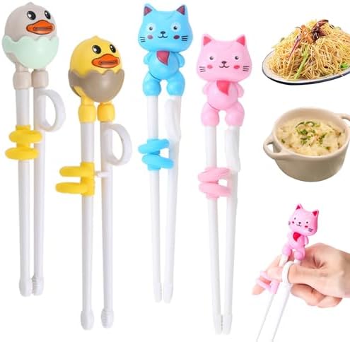 Bacchette Da Allenamento Per Bambini E Principianti - Set 2 Paia Con Anelli Di Supporto In Silicone - Foto 6