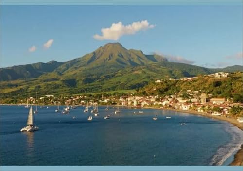 robertharding St. Pierre and Mount Pelee Print, Martinique, 1397m - Poster Print A2 (59.4 x 42cm) (5921508)