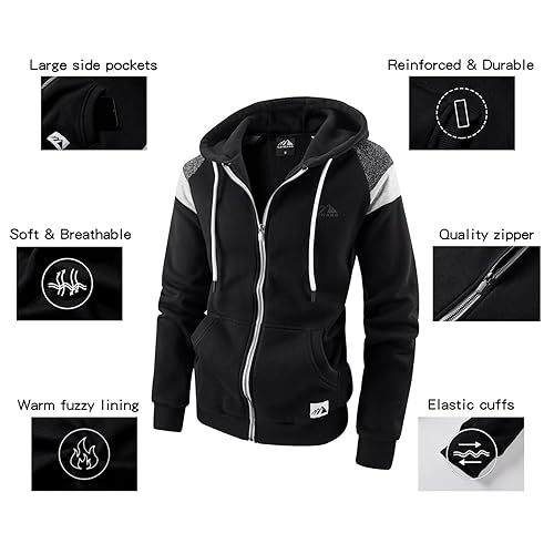 Image of OHSNMAKSL Hoodies for Men sherpa Warm Fleece Hoodie Jacket Sweatshirt Full Zip Sport Workout Coats