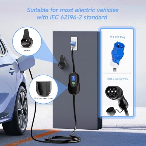 AFYEEV 7.2kW 5M Type 2 Charging Cable with CEE Plug, 6/8/10/13/16/20/24/32A by AFYEEV - Used condition - Image 4