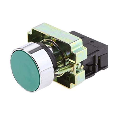 UJEAVETTE 2xXB2-BA31 Green Momentary Self-Reset Flush Push Button Switch 1 NO N/O 22mm-image-30