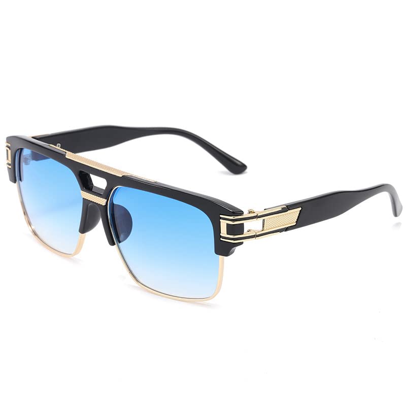 Square Sunglasses, Classic Oversized Sun Glasses Retro Semi  display picture 3