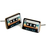 Retro Cassette Mixtape Earrings for Women - Handmade Wood Shaped Studs,Valentines Day Gift for Wife Mom...