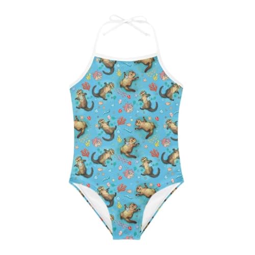 Cute Animal Girls One-Piece Swimsuits Beach Swimwear Bathing Suit for 3-10 Years