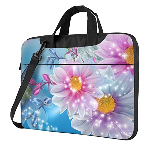 Sac ordinateur portable 15.6 pouces à fleurs pour les trajets des étudiantes