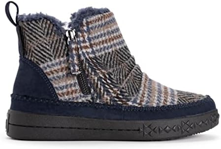 MUK LUKS Women's Street Richmond Boots, Navy Plaid, 11 | Image 5