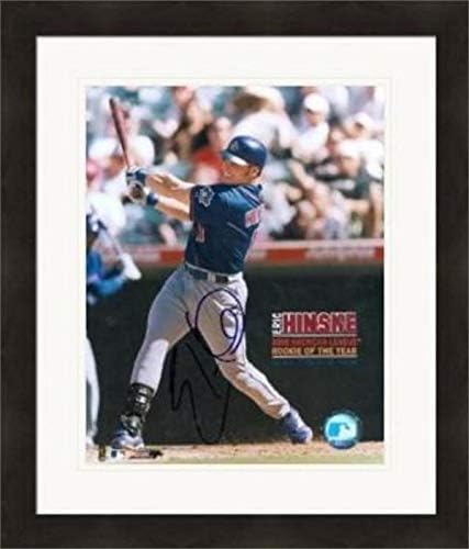 Autograph Warehouse 410467 Eric Hinske Autographed 8 x 10 in. Photo Special 2002 AL Roy Edition Toronto Blue Jays Matted & Framed