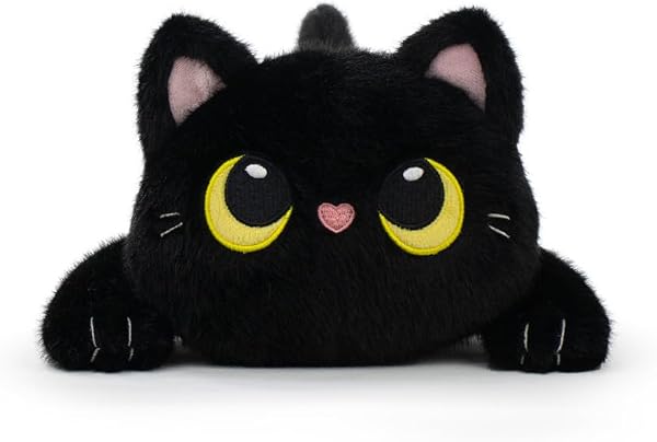 BARRADO - Peluche Gato Negro Tumbado - Mushy Friends - 28cm - 16002966 (Gato) - 2