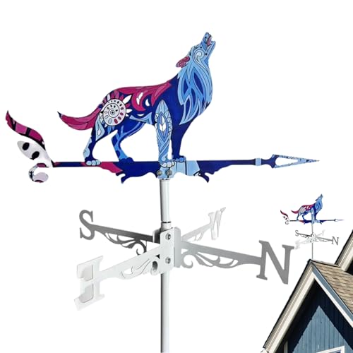 Velador del clima - Metal 65x36cm | Indicador de dirección del viento de pollo, Woster Metal | Decoración al aire libre adecuada para jardín, techo, patio y monitoreo de meteuros caseros