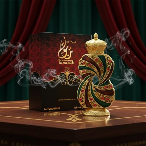 Image of Al Haramain Attar Oil Perfume Oil Alcohol-Free | Long-Lasting Luxury Attar Unisex 15Ml (Tanasuk)