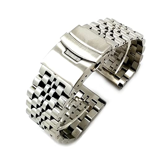 Bracelet montre acier inoxydable 22mm idéal pour le bureau et les soirées