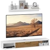 HOMCOM Conjunto de Muebles de Salón con Puerta 120x24x16 cm Blanco