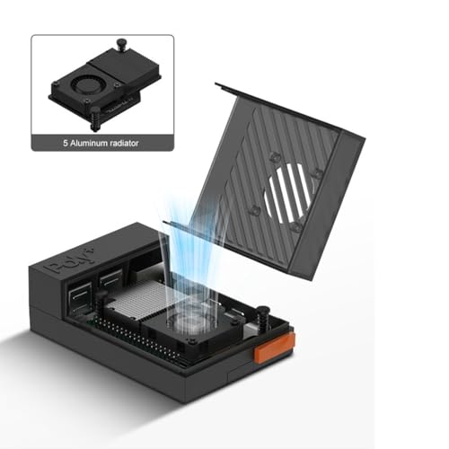 Carcasa Pi 5 moderna de plástico ABS y metal para tu centro multimedia 5