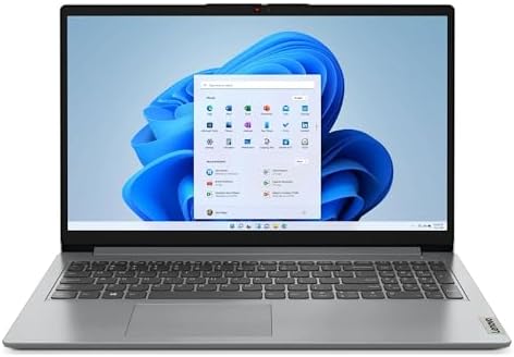 Lenovo Ideapad 1 15.6" HD Student Laptop, Intel Celeron N4500, 1.1GHz, 4GB DDR4 Memory, 128GB eMMC, One Year Microsoft Office 365 Included, Windows 11 Home in S Mode, Cloud Grey, 82LX00DGUS