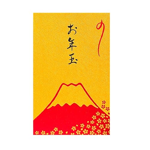 【Amazon.co.jp 限定】和紙かわ澄 お年玉袋 金のぽち袋 富士山 6.5×10.5cm 10枚入