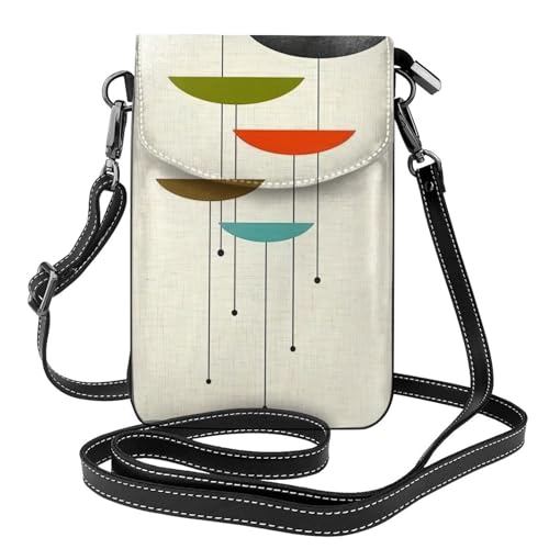 Sac à bandoulière moderne en cuir végétalien léger pour téléphone et portefeuille