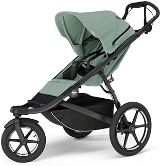 Thule Urban Glide 3 Single Child All-Terrain Stroller - Lightweight - Air-Filled Tires & Suspension - Integrated Hand Brake - Reclining seat with Leg Rest - Padded 5-Point Harness