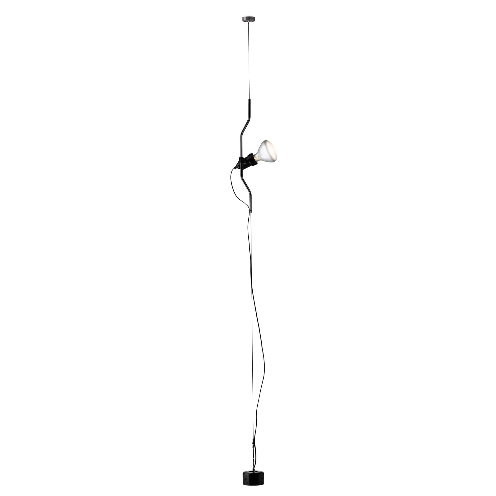FLOS Parentesi Dimmer Lampada a Sospensione Dimmerabile a Luce Diretta, Lampada di Design da A. Castiglioni e P. Manzù, Lampada per Interni con Cavo 4000 mm, 220-​240 V, 150 W, Colore Nero