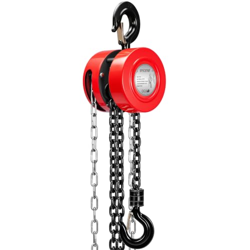 SPECSTAR Hand Chain Hoist 1 Ton 2200 Lbs Capacity 10 Feet with…