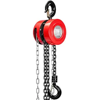 SPECSTAR Hand Chain Hoist 1 Ton 2200 Lbs Capacity 10 Feet with 2 Hooks