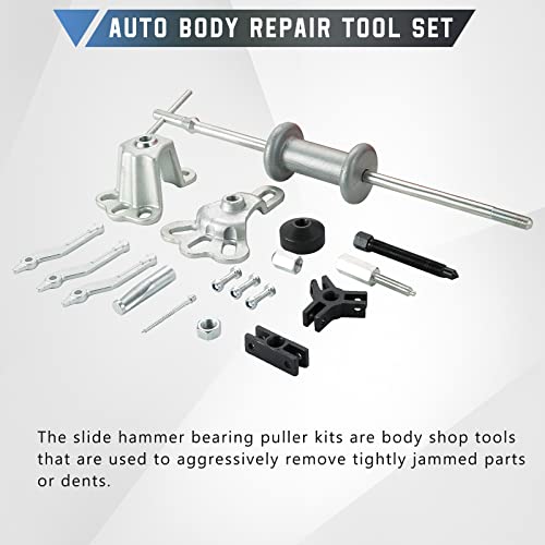 Atpeam 9-Way Slide Hammer Puller Set | Wrench Adapter Axle Bearing Hub Auto Set, Axle Front Rear Wheel Bearing Dent Hub Gear Puller Remover Set #TOP3