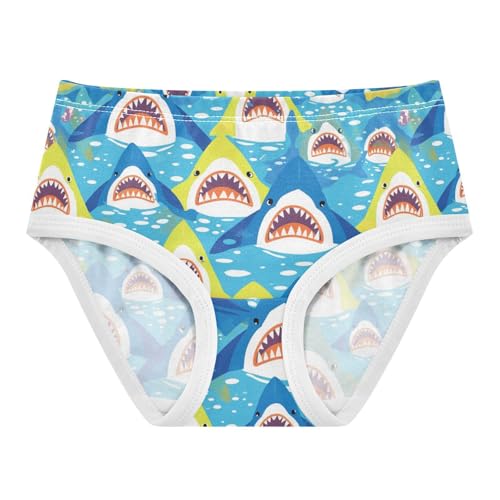Wusikd Colorful Sharks Girls' Underwear Cotton Girls Briefs Soft Toddler Underwear 2T