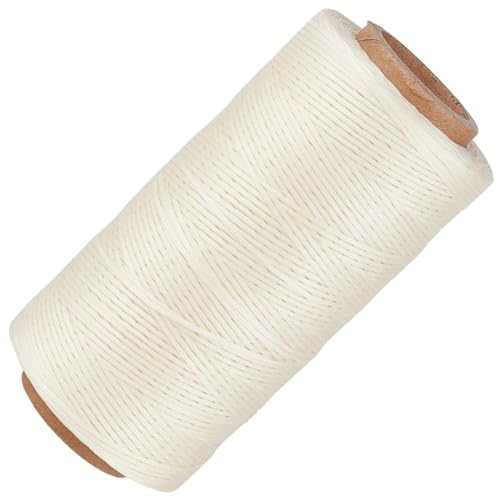 Hilo de lino encerado de cuero 284 yardas 0.8mm beige miniatura 1