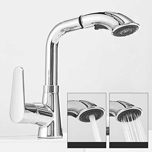 Grifo de baño con spray extraíble que soluciona la limpieza de lavabos incómodos 7