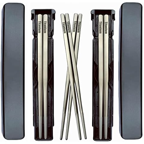 PILHCY Titanium Chopsticks - Ultralight and Reusable Cover