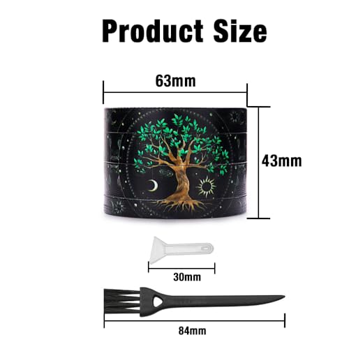 Miniatura 3 de Grande Grinder Especias 63mm 2.5 , Spespo Metálico Grinder Hierbas Y Especias Con Rascador Polen Tree